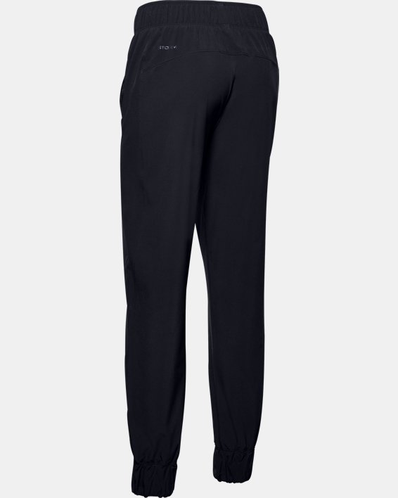 Women's UA Woven Branded Pants in Black image number 5